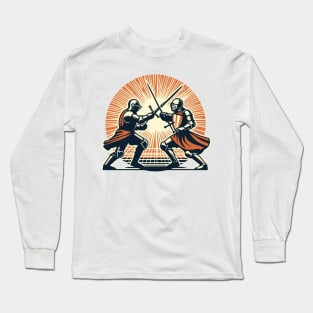 Knight, sword fight, tournament, medieval Long Sleeve T-Shirt